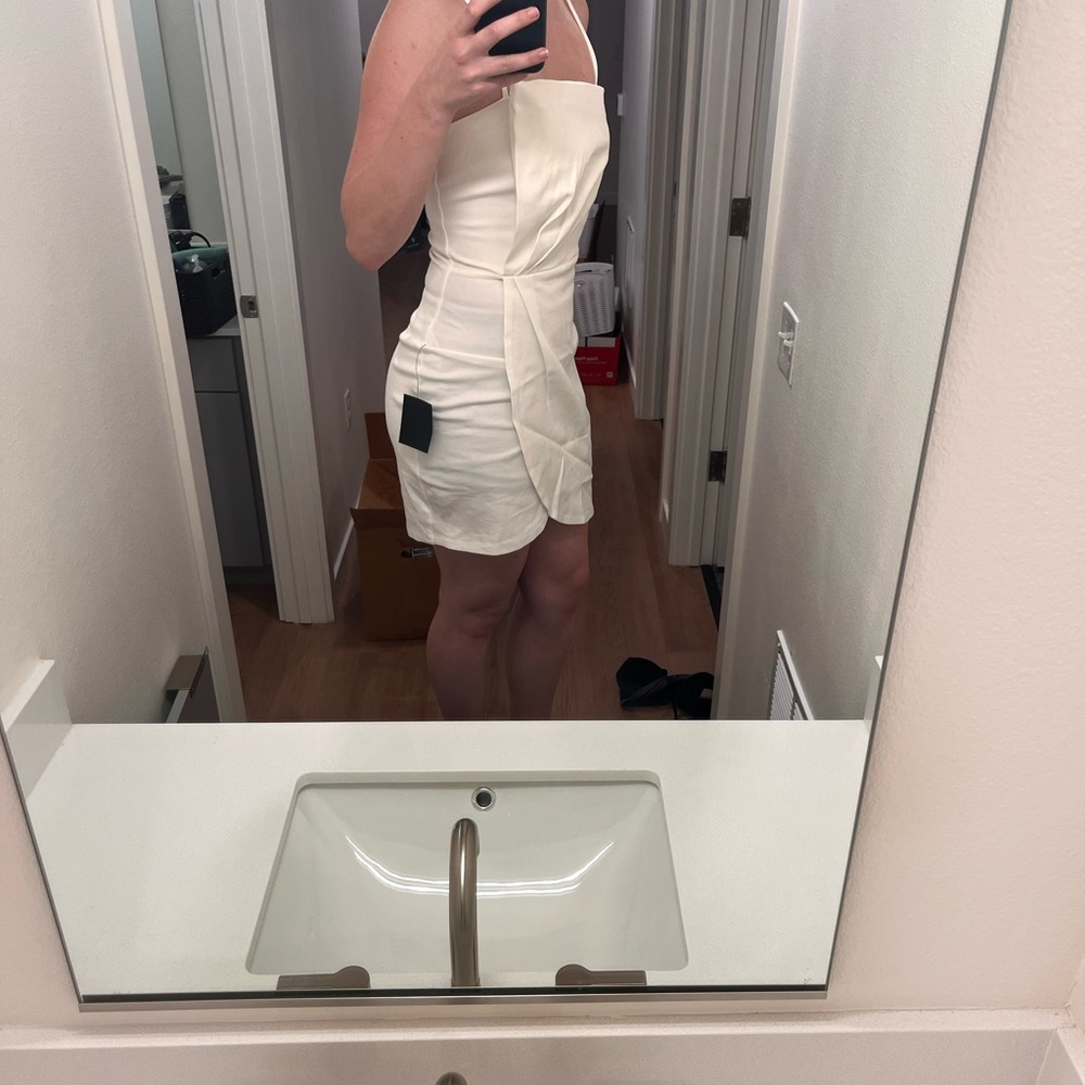 Lulu’s Drinks In Me Small White Dress — NWT